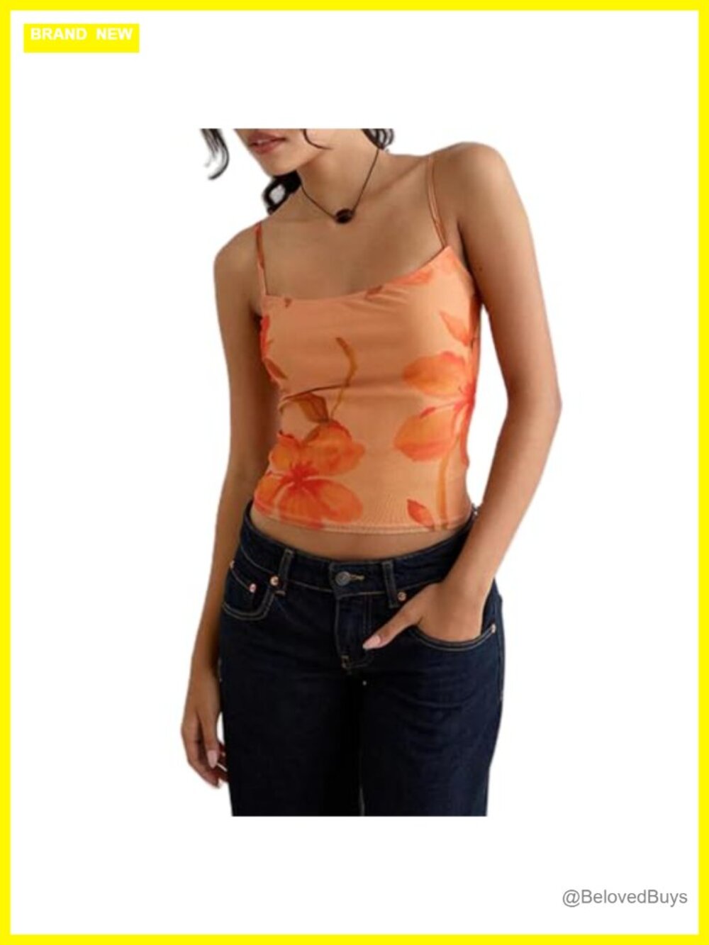 Slim Fit Lace Trim Cami Tank Top Sleeveless Floral Scoop Neck Summer Layering
